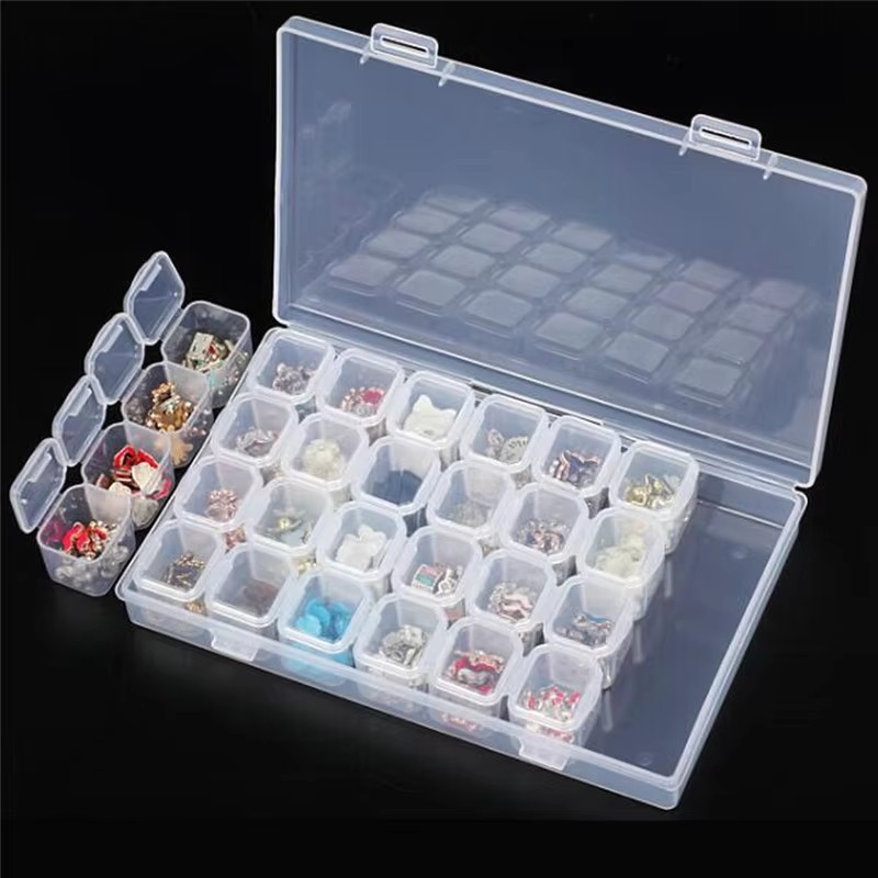 Nail Art Glitter - 28 Compartment Empty Nail Art Decoration