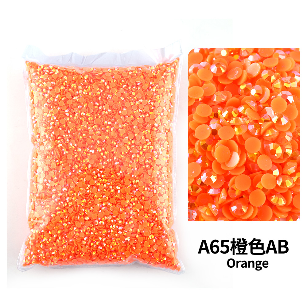 Nail Art Orange - Orange AB Wholesale Bulk Resin Rhinestone