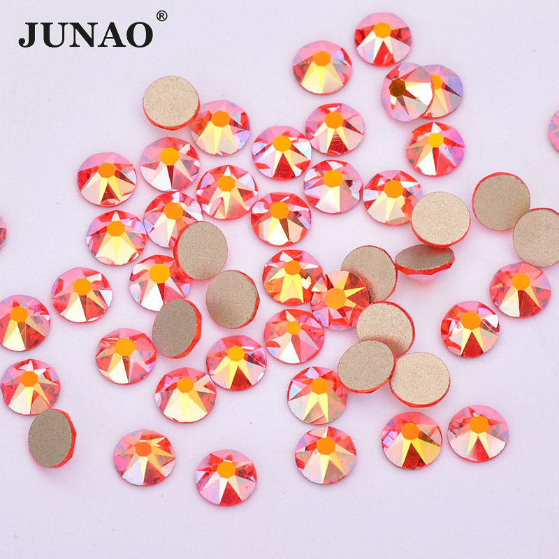 Nail Art Orange - JUNAO SS20 Orange Red AB Facet