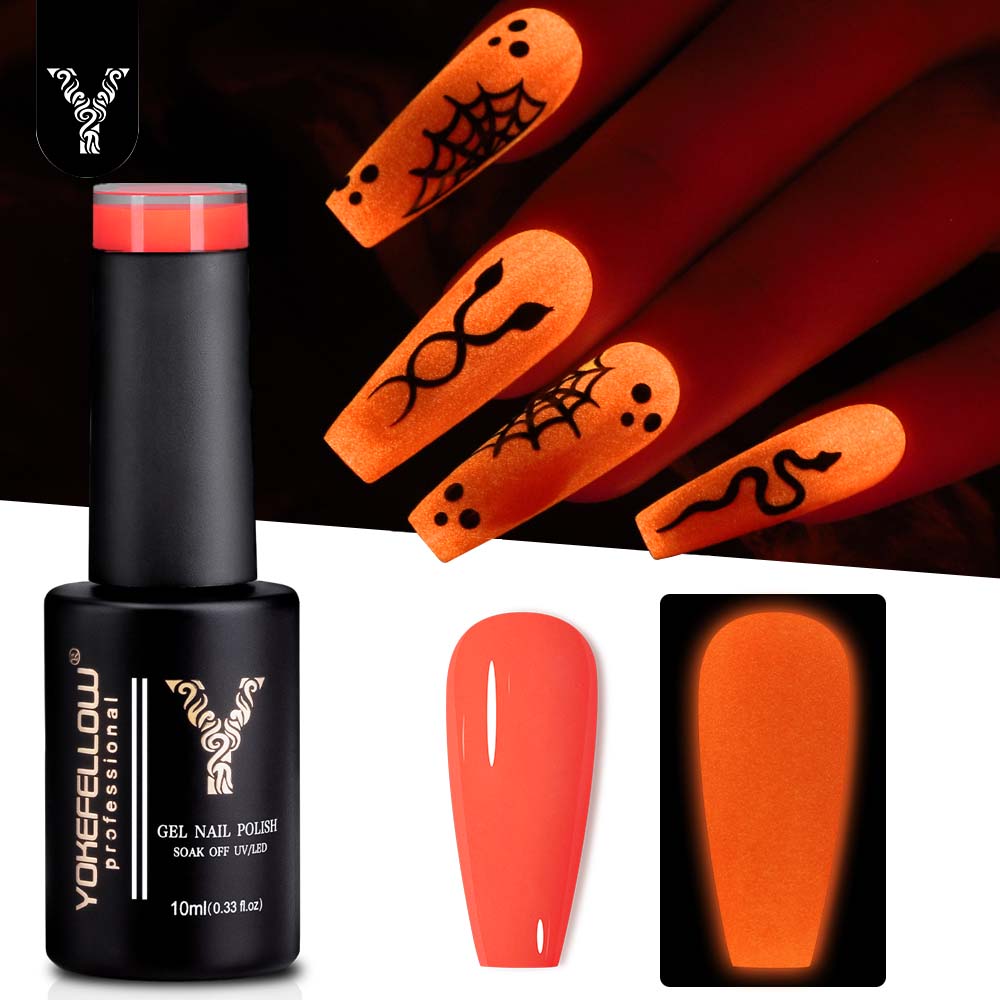 YOKEFELLOW Glow in the Dark Ge - Nail Art Orange 评论和价格