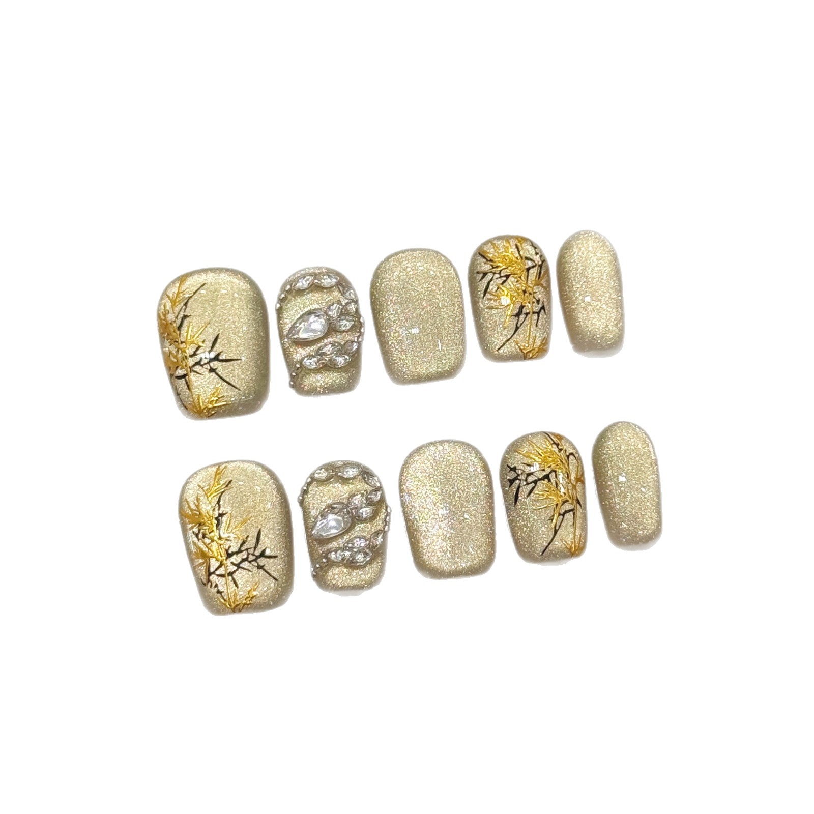 10pcs New Chinese Style Handma - Nail Art Glitter 评论和价格