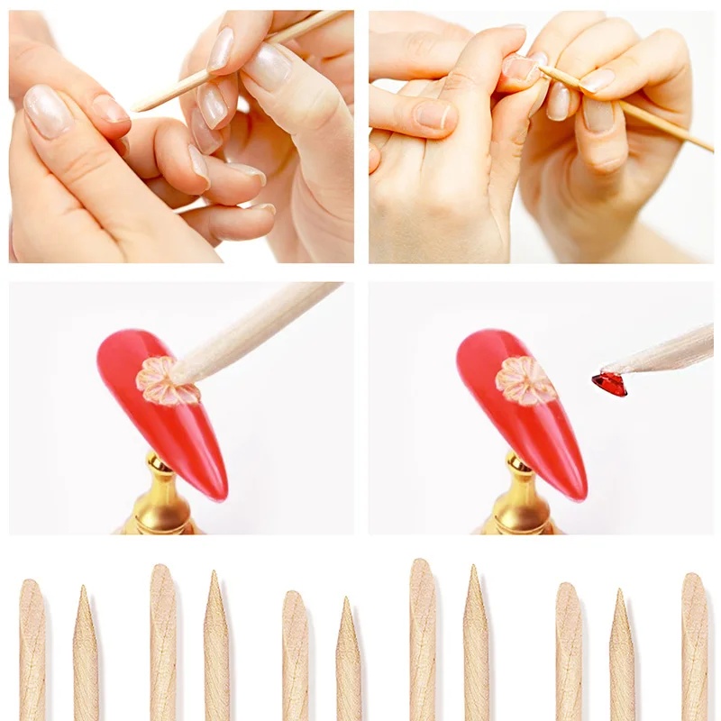 10-30pcsNail Cuticle Pusher Or - Nail Art Orange 评论和价格