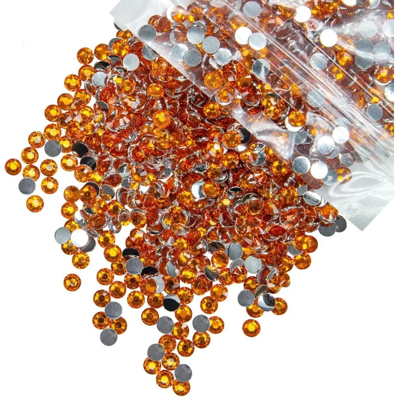 Orange Silvery Flatback Resin  - Nail Art Orange 评论和价格