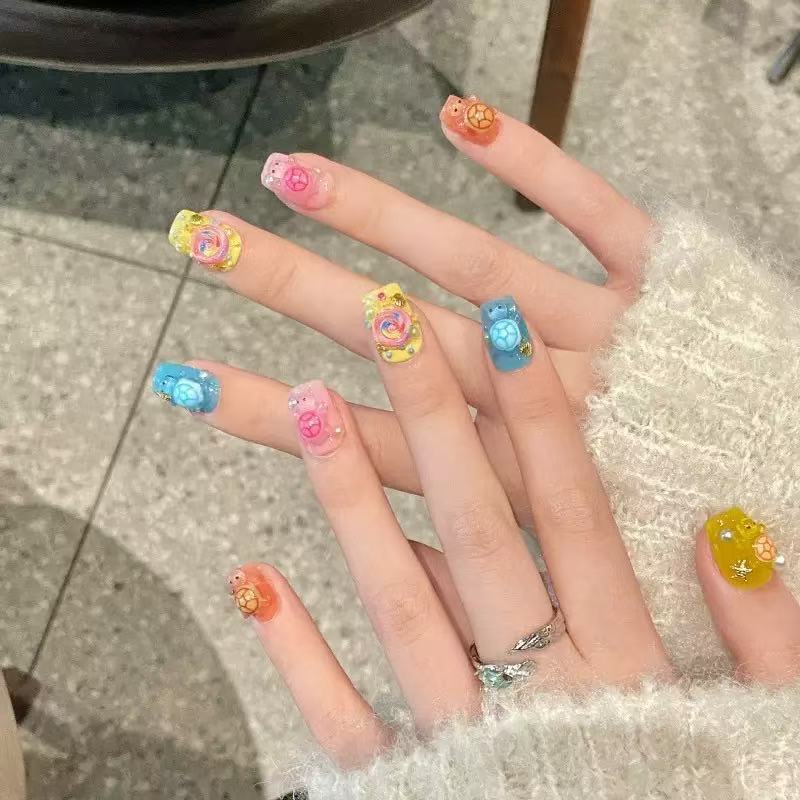 100 Mini Colorful Turtle Resin - Nail Art Nail Art 评论和价格
