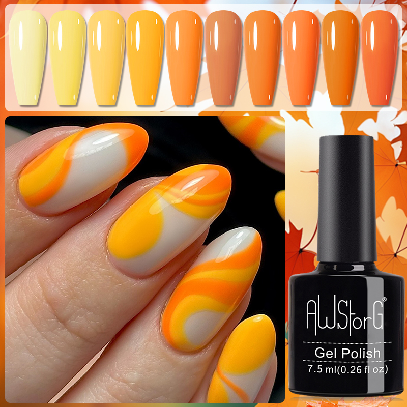 AWStorG 7.5ml 10 Colors Nail G - Nail Art Orange 评论和价格