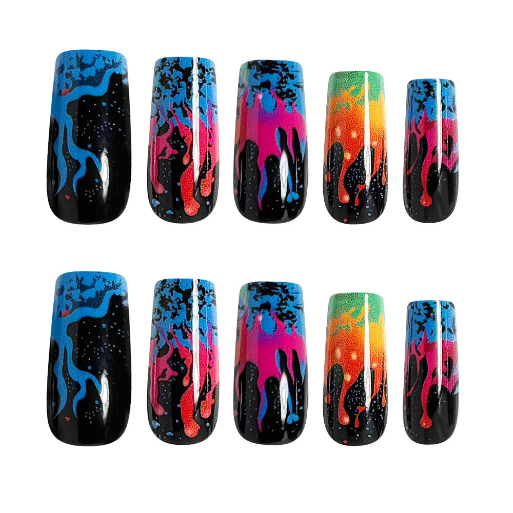Medium fake nails for women gi - Nail Art Orange 评论和价格