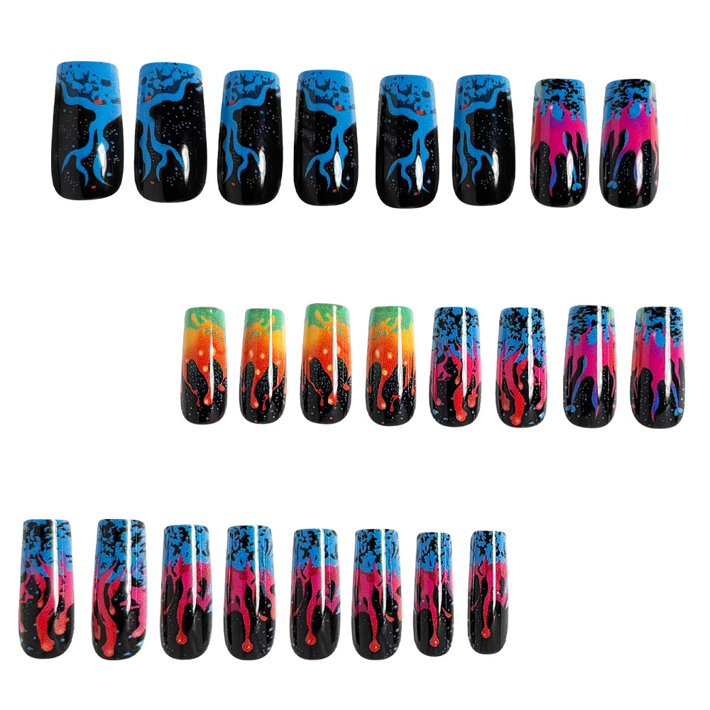 Medium fake nails for women gi - Nail Art Orange 评论和价格