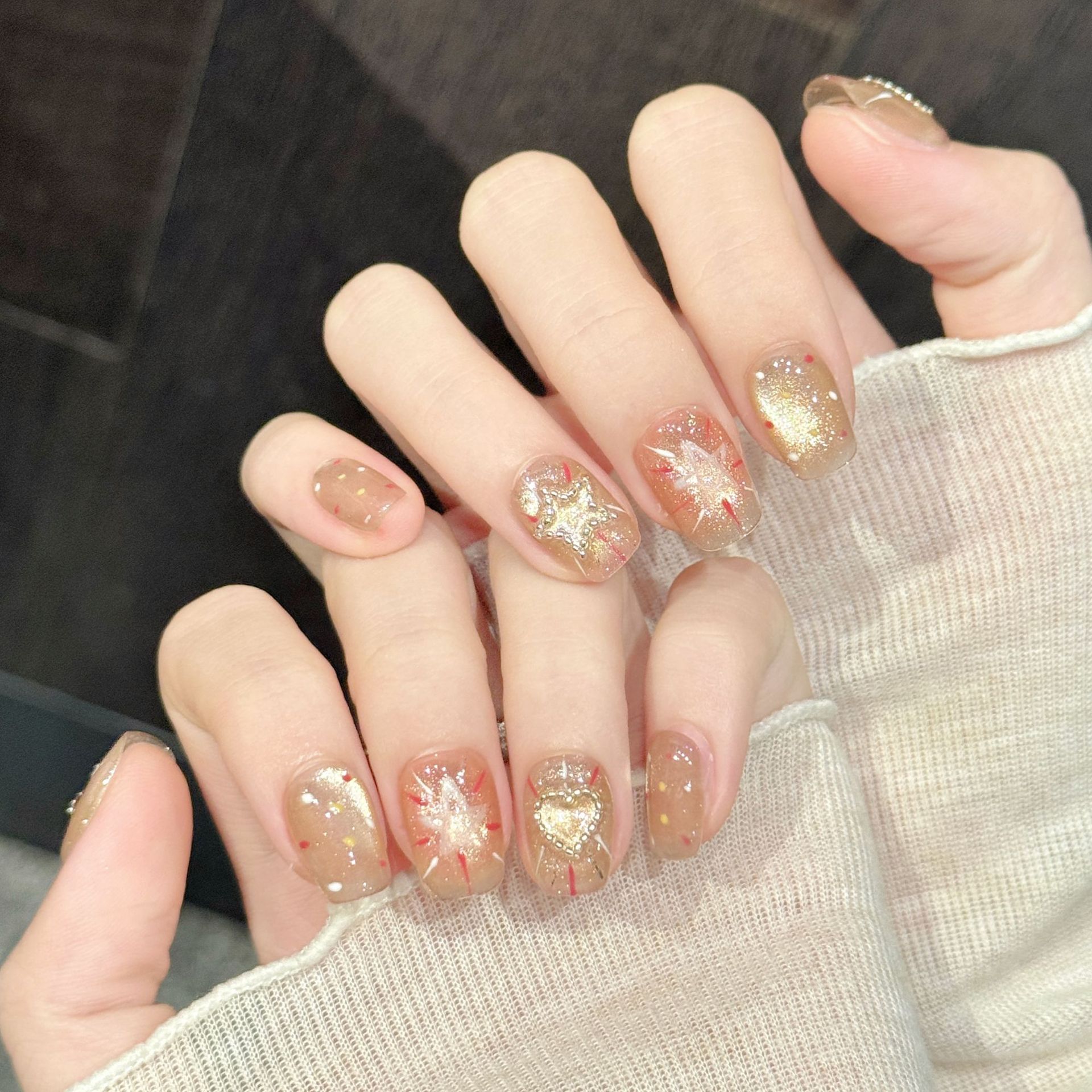 10pcs Handmade Glitter Star Y2 - Nail Art Glitter 评论和价格
