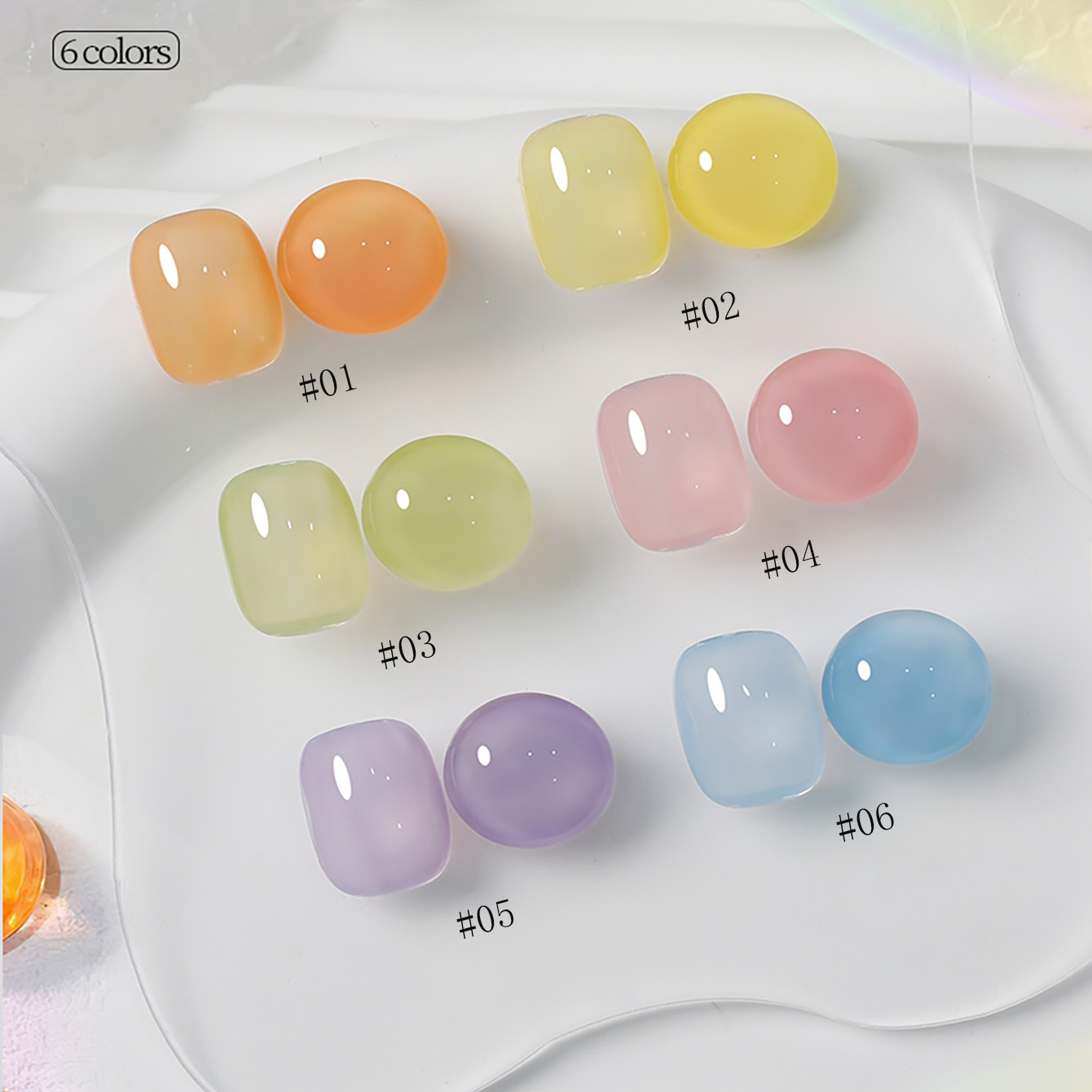 1-6pcs PSK New Macaron Candy O - Nail Art Orange 评论和价格