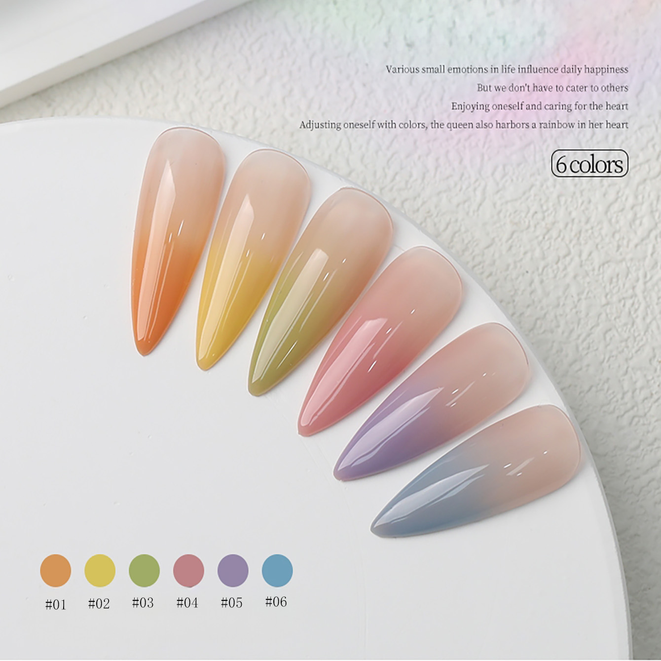 1-6pcs PSK New Macaron Candy O - Nail Art Orange 评论和价格