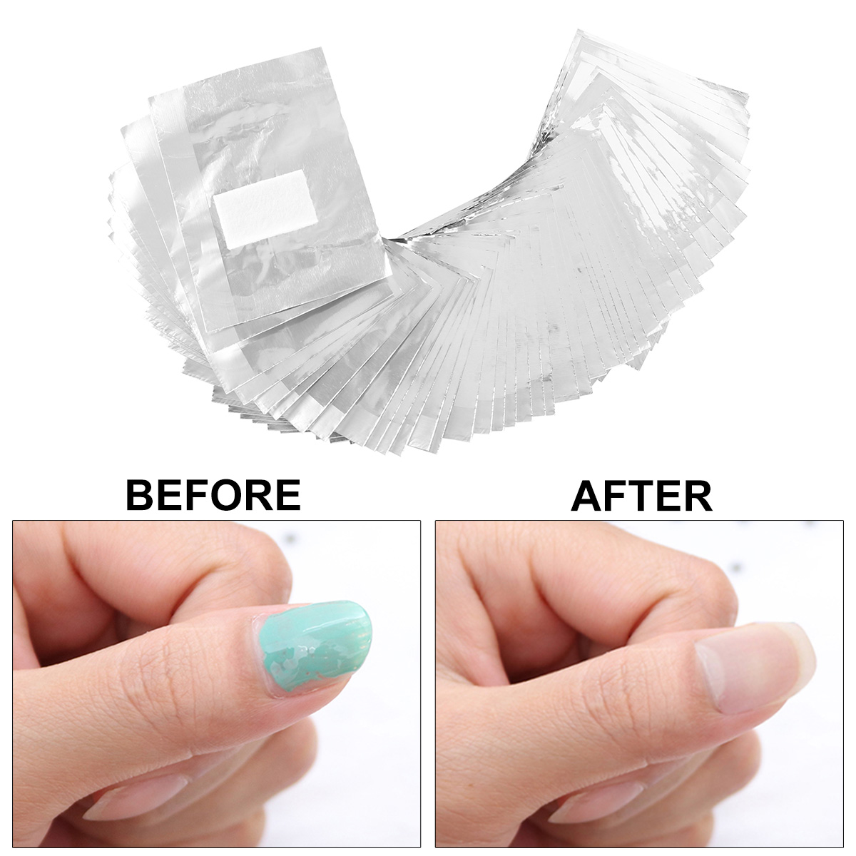 500/1000Pcs Aluminium Foil Gel - Nail Art Remover 评论和价格